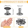 thumbnail image 2 of 120Set Leather Rivets, 8mm Double Cap Rivet Tubular Metal Studs, Black, 2 of 7