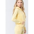 thumbnail image 2 of CC Wholesale Clothing French Terry Pullover Butter Yellow Hooded Sweatshirt, Sizes S-M-L, 2 of 3