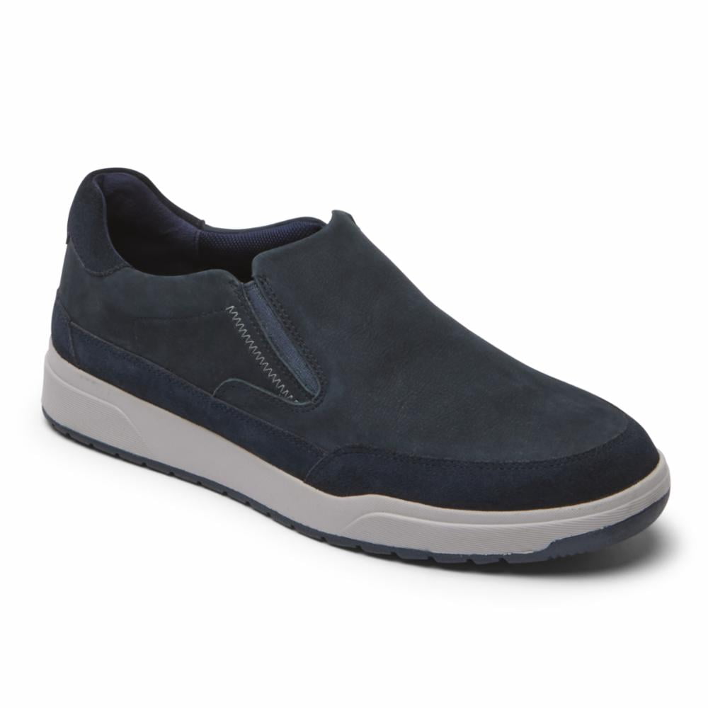 Men\'s Rockport Bronson Slip-On Black Leather Slip-On Shoes Size 7.5 Rockport Bronson Navy Men main image 3