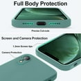 thumbnail image 4 of TEMOGU-Compatible with iPhone XR Case, Upgraded Liquid Silicone with [Flat Edges] [Camera Protection] [Soft Anti-Scratch Microfiber Lining] Phone Case for iPhone 10 XR 6.1 inch - Pine Green, 4 of 4