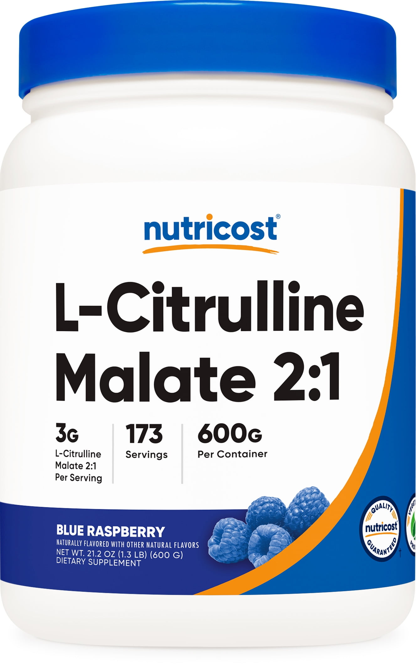 Nutricost L-Citrulline Malate 2:1 Supplement, 600 Grams (Blue Raspberry)