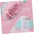 thumbnail image 2 of 1 pink lace flower basket for weddings, parties, shower, 2 of 5
