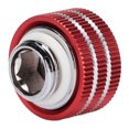 thumbnail image 4 of Accesorios de tubo rígidos de 14 mm, rosca G1/4 pulg., accesorios de compresión hexagonales internos con anillos de sellado para sistema de refrigeración por agua de computadora, color rojo, 4 of 12