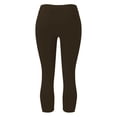 thumbnail image 5 of WZXFASHION High Waisted Thermal Leggings Tummy Control Fleece Lined Warm Pants Brown S, 5 of 5