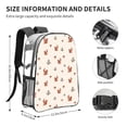 thumbnail image 4 of Honeii Cute Squirrel Print Clear Backpack Heavy Duty Transparent Bag 17" See Through BookBag for Women Men Adults Work Festival Sports Travel, 4 of 7