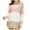 Pink, variant on LYXSSBYX V-Neck Long Sleeve Sweater Tops Hot Sale Clearance for Women's Fashion Knitted Autumn Winter Long Sleeve V-Neck Patchwork Pullover