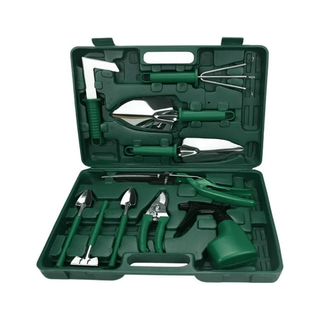 Juego Herramientas De Jardinería Acero Inoxidable Estuche.