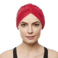 thumbnail image 3 of Beemo Womens Swim Cap Bathing Turban-Polyester Twisted Pleated Turban Head Cover - reg8894red, 3 of 3