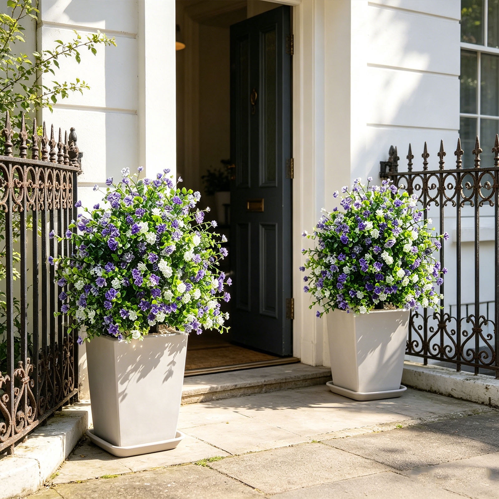 CY5O5ee 1PCS Artificial Flowers for Outdoors 17.72in Artificial SpikePlants Flowers Colorful Flowers Spring Decor for Porch Patio Home Yard Garden Window Box Pot Planters