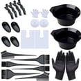 thumbnail image 2 of 24Pcs Hair Coloring Dyeing Brushes Combs Gloves Ear Covers Clips Mixing Bowl Kit, 2 of 7