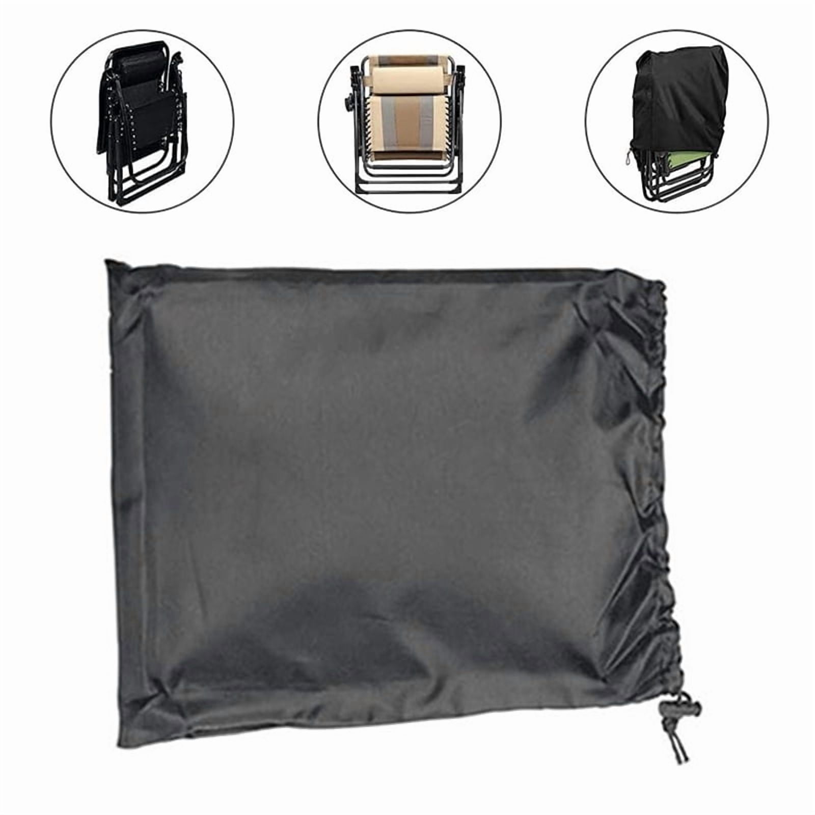 2X Outdoor Folding  Chair Cover Waterproof Dustproof Lawn Patio Furniture Covers 32.3 X 36.6Inch Black
