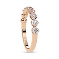 thumbnail image 3 of AFFY IGI Certified Lab Grown Diamond Half Eternity 9 Stone Wedding Band Rings for Women, 3mm Round Cut Diamond Anniversary Ring In 18K Solid Rose Gold F-G, VS-SI Quality (1.00 Cttw)Size-6.5, 3 of 6
