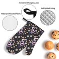 thumbnail image 3 of Honeii Snake And Floral1 Pattern Oven Mitts and Pot Holders, Silicone Oven Gloves,500 F Heat Resistant Oven Mitts Sets, 4PCS, 3 of 6
