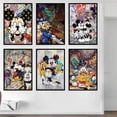 thumbnail image 2 of Disney Graffiti Canvas Poster Pop Fashion Style Mickey Mouse Donald Duck Home Wall Art Painting Prints Living Room Decor Murals70X100cm Unframed Gao Jinjia LED, 2 of 2