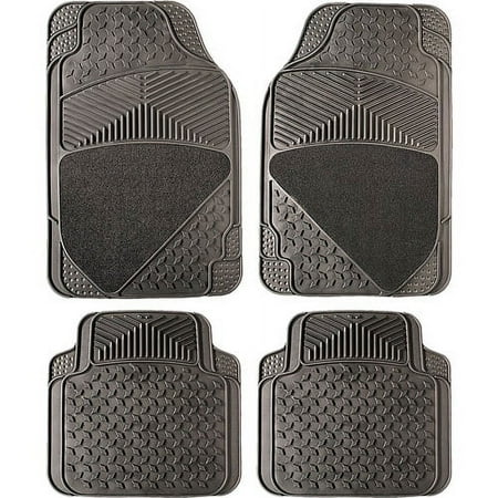 Remington Industries 4pc Rubber Mat Set, Grey