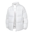 thumbnail image 2 of yuCgh Men's Stand Collar Puffer Jacket, Long Sleeve Zip Up Cotton Coat, Thickened Warm Loose Fit for Winter Casual & Outdoor Protection,White,XL, 2 of 5