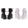 thumbnail image 1 of 2 Pares Botas de Cordones de Tacón de material cuero PU de Muñeca con Accesorio de Bowknot yotijar Bjd Doll Boots 2020 EE. UU., 1 of 5