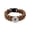 Light Brown, variant on Snap Jewelry Paracord Bracelet with 1 Snap Holder in Rainbow Color, Youth Small 7 Inch Size