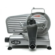 KWS Premium 200w Electric Meat Slicer 6" Stainless Steel Blade, Frozen Meat/ Cheese/ Food Slicer Low Noises
