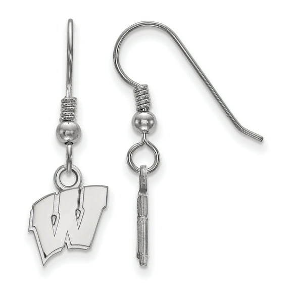 Women's Wisconsin Badgers Sterling Silver XS Dangle Earrings