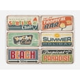 thumbnail image 1 of Retro Bath Mat, Summer Holiday Vintage Camping Beach Sign Boards in Old Style Faint Colors Art Print, Non-Slip Plush Mat Bathroom Kitchen Laundry Room Decor, 29.5 X 17.5 Inches, Multicolor, Ambesonne, 1 of 2
