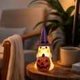 thumbnail image 6 of Halloween Night Light Witch Hat Ghost Resin 5.1in Warm LED Tabletop Ornament by OVFUIZ, 6 of 7