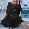 thumbnail image 3 of Beach Vacation Cover Up Border European And Clothing Hand Crocheted Floral Stitching Tassel Bikini Up Dress Sexy Bikini Cover Ups for Women Swimsuit Skirt Cover Ups for Women Boys Swim Cover up Sheer, 3 of 4
