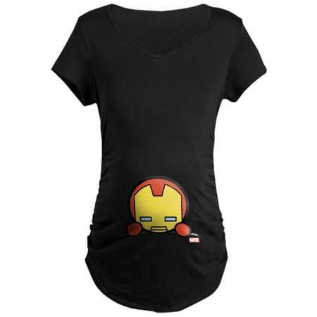 

CafePress - Iron Man Peeking Maternity Dark T Shirt - Maternity Dark T-Shirt