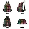 thumbnail image 4 of FORMRS Mini Backpack Purse for Women Travel Daypack Casual Shoulder Bag, Pink Block Pattern, 4 of 7