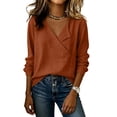 thumbnail image 4 of Wooowa Long Sleeve Womens Tops Lightweight Summer Outfits Plus Size Casual T-Shirts for Autumn Trendy 2026, 4 of 8