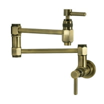 Kingston Brass KS5103DL Concord Wall Mount Pot Filler Faucet in Antique Brass