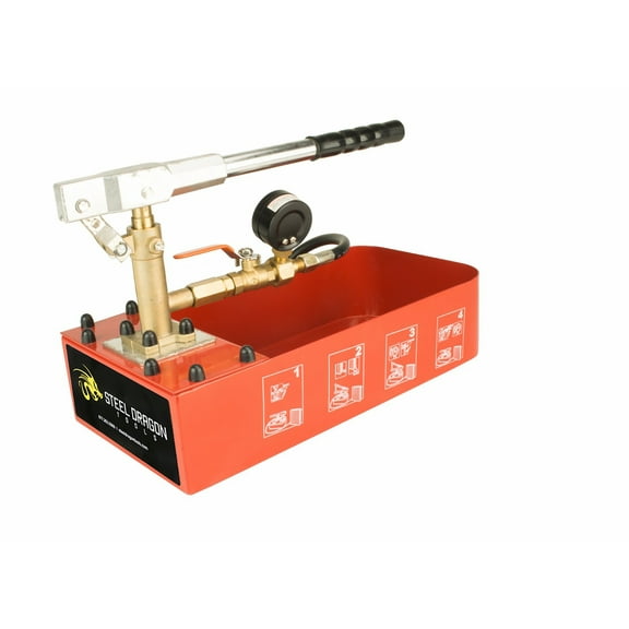 Steel Dragon Tools® RP-30 Pressure Test Pump 726 PSI 2 Gallon Tank 1/4" & 1/2"