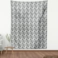 thumbnail image 4 of Ambesonne Island Fabric by the Yard Upholstery, Greyscale Jungle Foliage, 10 Yards, Grey, 4 of 5