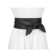 thumbnail image 5 of INSPIRE CHIC Womens Plus Size Obi Belts, Bowknot Self-Tie Wrap Around Wide Sash Waistband Belt for Dresses Black 25.59-28.35", 5 of 5