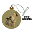thumbnail image 2 of Wolf Howling Wood Christmas Tree Holiday Ornament, 2 of 7