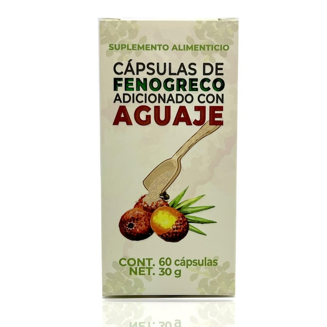 Semillas de Fenogreco con Aguaje 60 cápsulas Herbolaria Saludable Herbolaria Saludable HERBOLARIAAGUAJEFENOGRECO