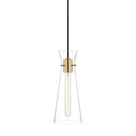 

-One Light Pendant in Style-5.5 inches Wide By 13.75 inches High-Aged Brass Finish Bailey Street Home 735-Bel-2692914