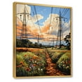 Designart "Electric Reverie Power Lines wall art VI" Cityscapes Floater