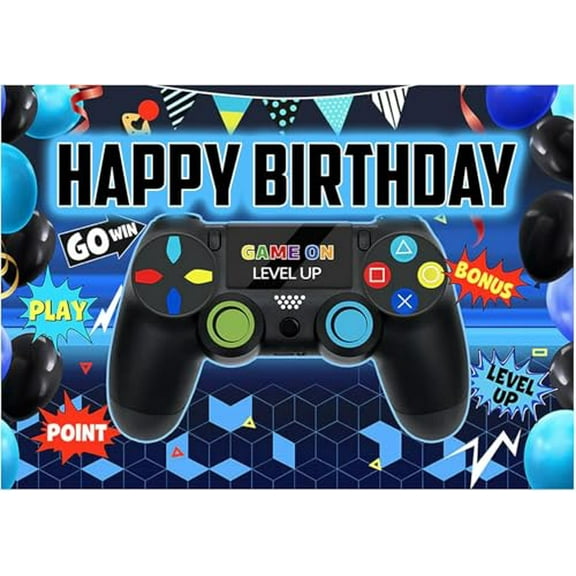 Gamer Themed Edible Cake Topper Icing Image fits 8 inch round or larger cake