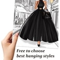 thumbnail image 3 of 1PCS Fashionable Girl Wall Prints Vintage Wall Art Posters Wall Posters Prints for Walls Black Dress Girl Posters for Bedroom Artwork Aesthetic Posters for Bedroom Unframed 28x35cm for making, 3 of 7
