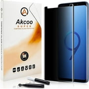 Akcoo Galaxy S9 Plus Privacy UV Tempered Glass Screen Protector, S9 Plus anti-spy UV Glass Film[Full Screen Adheisve][Edge to edge][Scratch Repair][Touch Sensitive][Case Friendly]