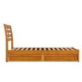 thumbnail image 3 of Emelie Twin Wood Platform Bed with Panel Footboard & Drawers in Light Toffee, 3 of 5