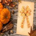 thumbnail image 4 of 2 - PCS Extra - Large Stunning Fall Bows Set: Perfect Wreath & Tree Topper Bow with Vibrant Orange Sunflower Pattern, 20"x12" Autumn/Halloween Decor for Front Door & Outdoor Holiday Parties, 4 of 7