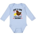 thumbnail image 3 of Inktastic Just a Girl Who Loves Chickens Girls Long Sleeve Baby Bodysuit, 3 of 5