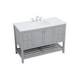 thumbnail image 4 of Elegant Decor Theo 48" Steel and Solid Wood Single Bathroom Vanity in Gray, 4 of 8