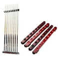 thumbnail image 4 of PASILI Hardwood Pool Cue Rack Holds For 8 Cues Wall Mount Space Saving Solution, 4 of 5