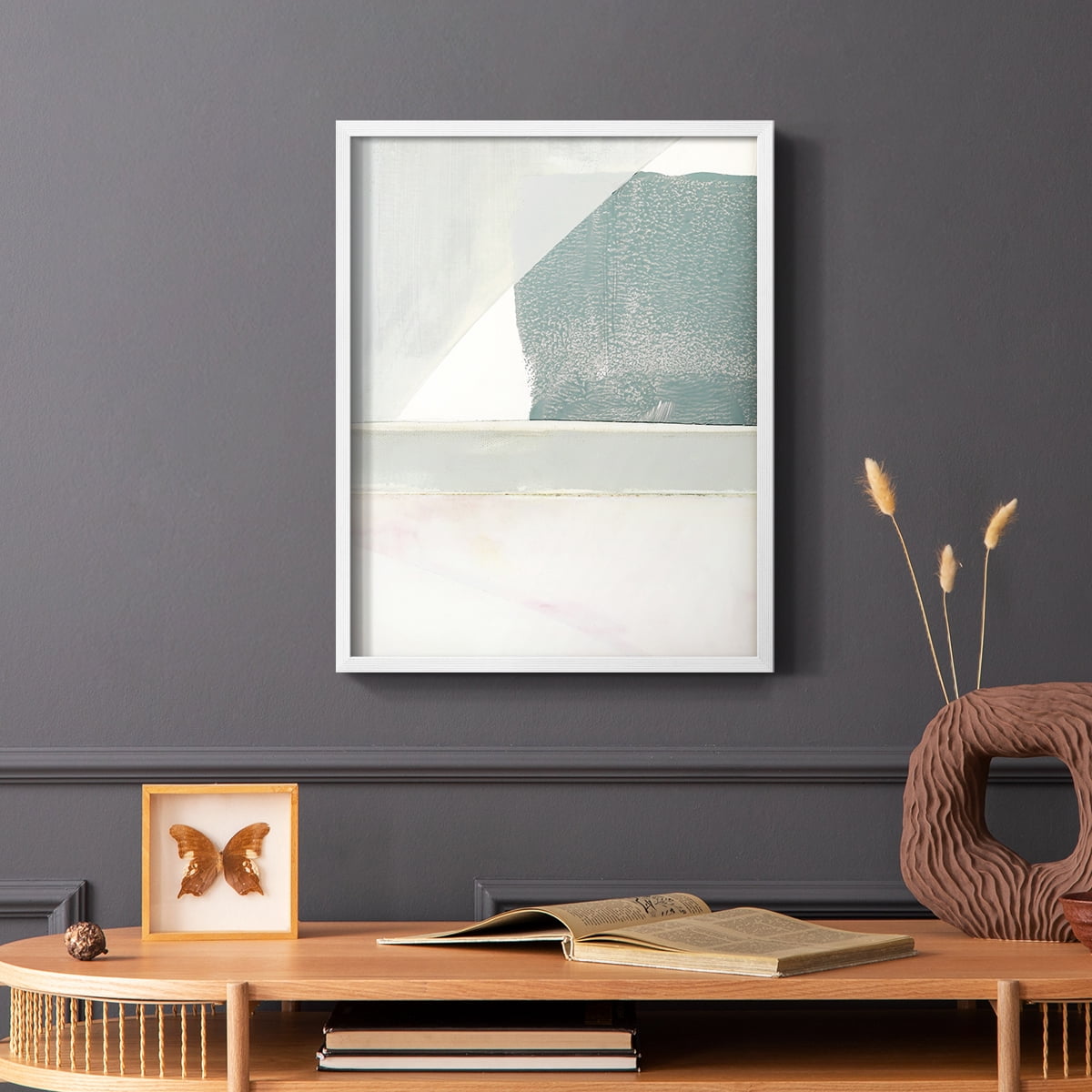 Couturier II Framed Print in White Solid Wood Framed Print No Nail Hanging