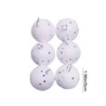 thumbnail image 3 of White Foam Christmas Balls | 6-Piece Set of Creative Holiday Tree Ornaments & Party Hanging Decorations, 3 of 6