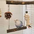 thumbnail image 3 of Columpio para pájaros, jaula de madera Natural para loros, juguetes, soporte para percha para periquitos, Conures, Agapornis, accesorios para jaulas de pájaros, 3 of 5
