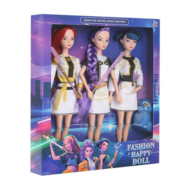 K-pop Korean Idol Demon Movie Hunters Characters Figurines, Cute Unique Collectible Toy Model Set, Collectors Cabinet Showcases